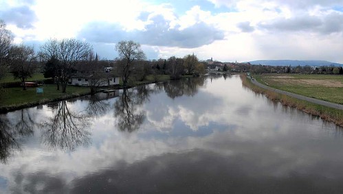 reflection river germany deutschland fluss reflexion spiegelung eschwege werra nordhessen