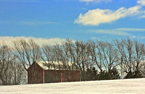 winter snow paris wisconsin rural barns farms kenoshacounty