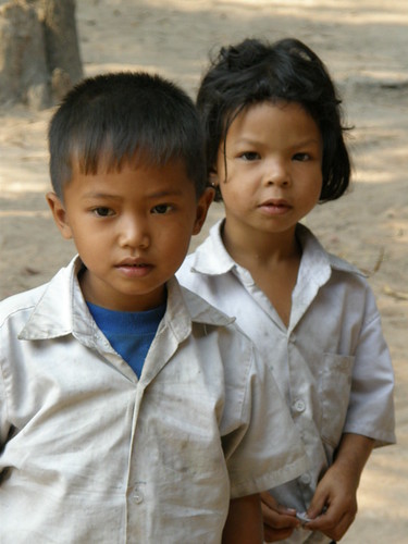 Cambodian school kids