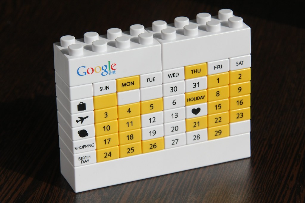 google lego calendar