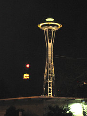 Seattle Space Needle at night 
