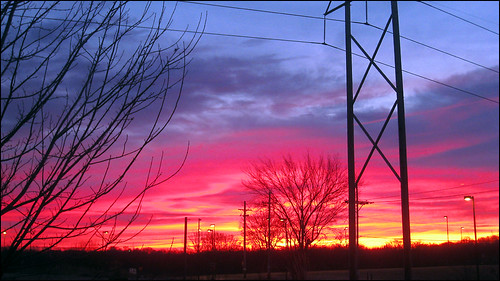 trees color clouds sunrise canon vivid kansascity wires telephonepoles lightposts kansascitymissouri sd870is