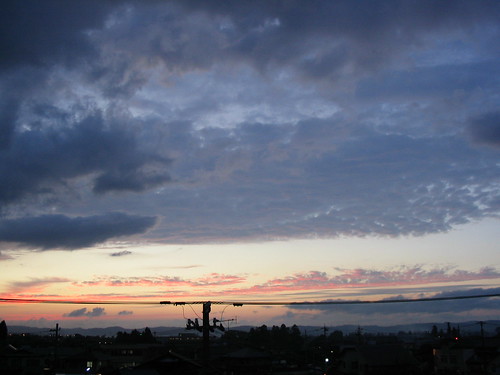 sunset sky japan clouds 日本 toyama tonami 富山 砺波