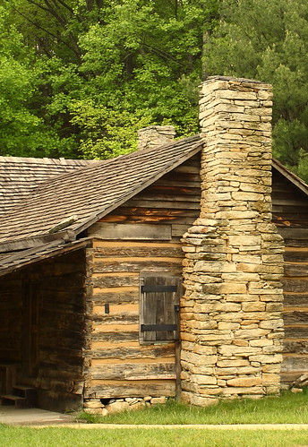 trees chimney nc spring log cabin rocks rustic northcarolina wilkescounty stonemountainstatepark davidhopkinsphotography