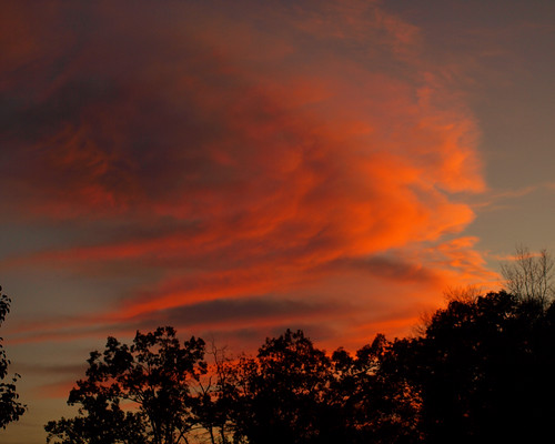 sunset red clouds landscape aswpix