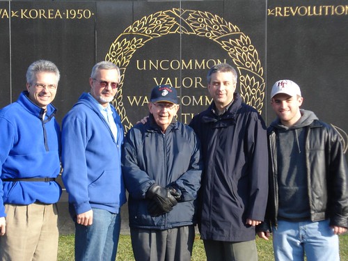 Bob, Steve, Jerry, Mike and Mark at the Iwo Jima Monument in Washington, DC, Dec 2007