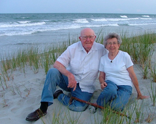 Mom and Dad at the beach