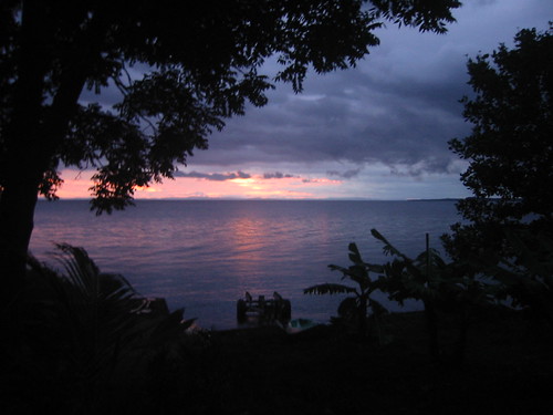 sunset sea silhouette nicaragua ometepe