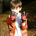 throwing gang signs with his spiderman gloves    MG 2167