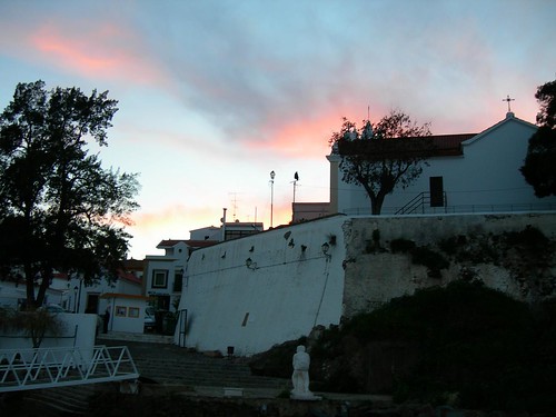 pink trees houses sunset sky colour portugal church statue clouds sjc algarve pontoon alcoutim
