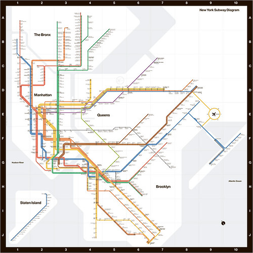 New Vignelli NYC subway map