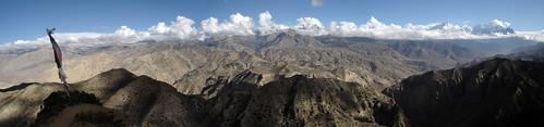 nepal panorama la pass mustang himalaya yamda