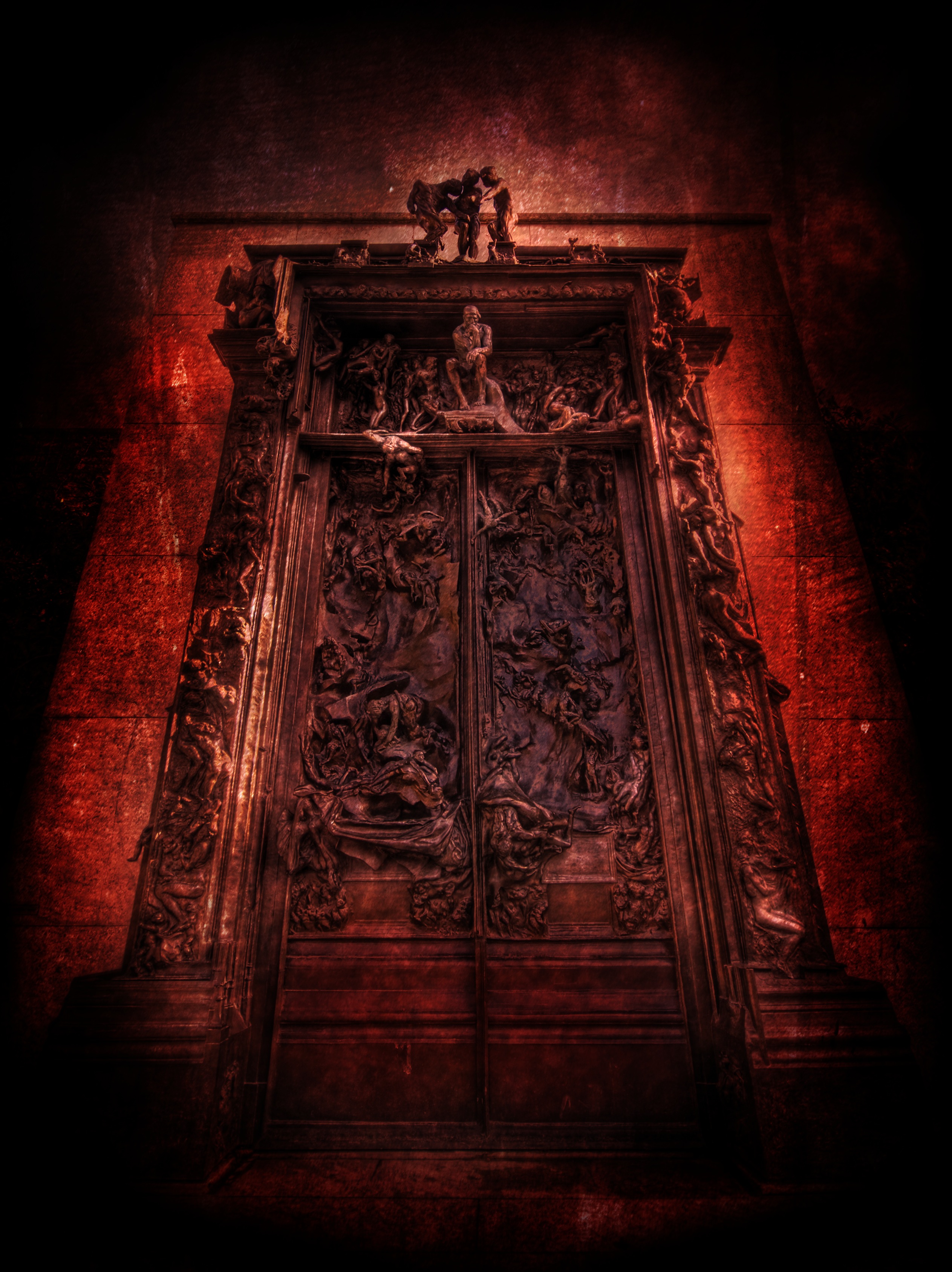 Hotel hell doors. Ворота ада Данте. Врата ада арт Данте. Чапсаль врата ада.