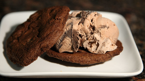 Chocolate Chocolate Chip Double Chocolate Ice Cream Sandwich