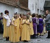 Children's procession, beguinage of Lier, Flanders, Belgium