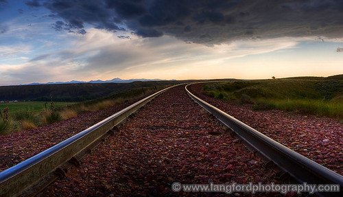 railroad sunset canon photography for james montana tracks 10d 30d benton langford