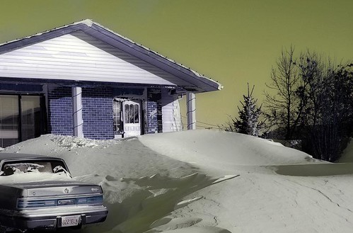 house snow landscape snowstorm