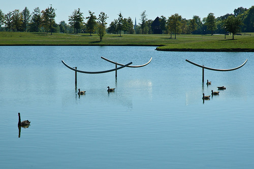 sculpture lake geese alabama montgomery blountculturalpark
