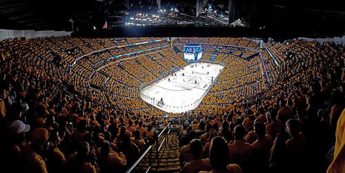 panorama color ice cup hockey yellow out gold nhl nikon nashville angle crowd wide bridgestone panoramas center arena deck upper stanley rink playoffs cheer tshirts dslr stitched predators dx upperdeck 303 sommet d90 explored cellblock303