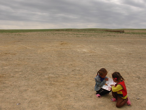 Children Getting in the Gobi, Mongolia; First Book