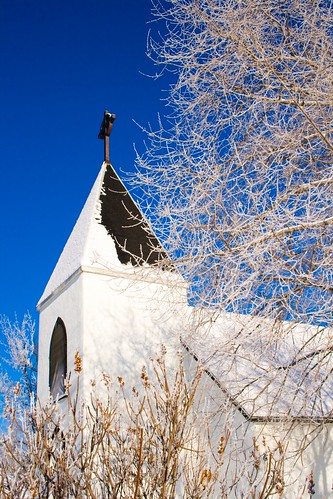 winter sky snow canada church saskatchewan stpatrick anglican hudsonbay wowiekazowie