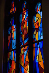 Stained glass inside town hall