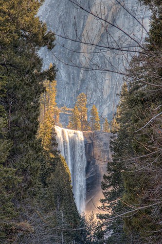 forest sunrise river waterfall yosemite granite hdr vernalfalls photomatix