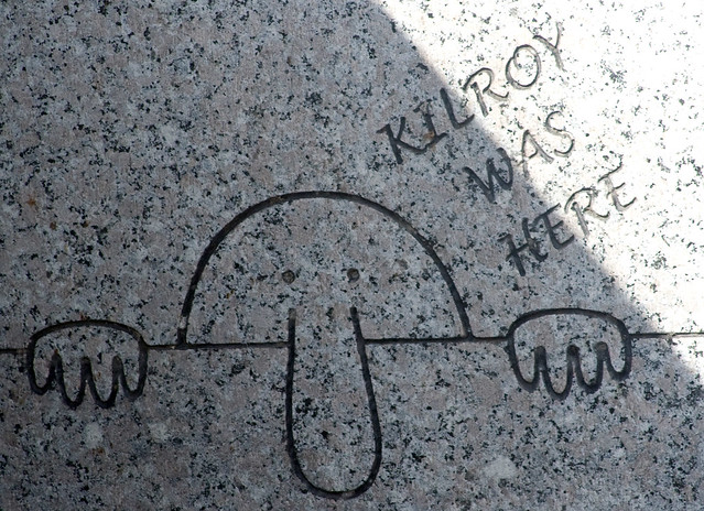 "Kilroy Was Here" on the WW2 Memorial, by dbking