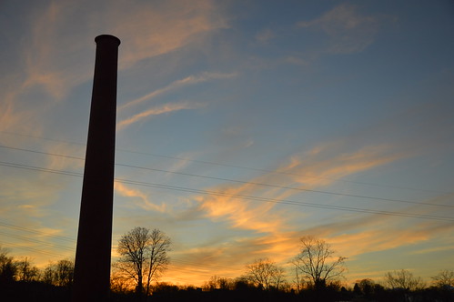 asheville nc northcarolina sunset sky clouds smokestack chimney icehouse rad riverartsdistrict