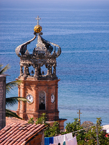 ocean sea beach church landscape mexico coast view cathedral pacific sony favorites jalisco steeple shore puertovallarta dsch2 abigfave