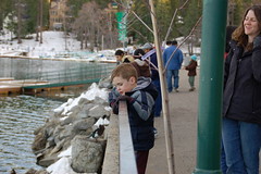 Connor watching ducks at Lake Arrowhead