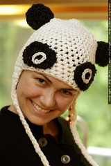 super raver panda hat crocheted by lulu rudolph 
