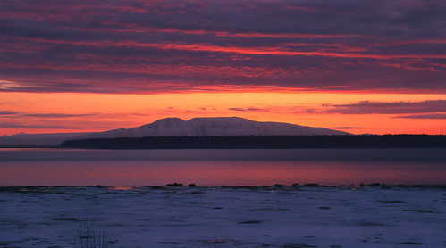 pink sleeping sunset red mountain water alaska lady landscape mount anchorage susitna