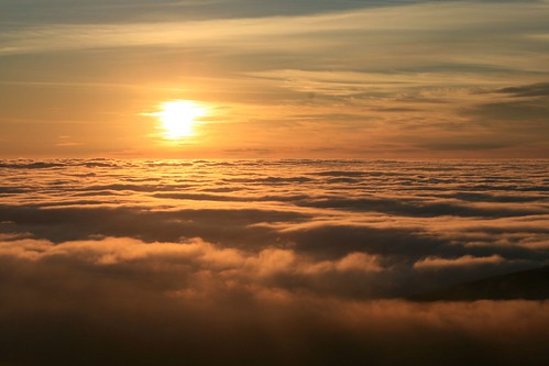 sunset beautiful fog clouds heaven sanluisobispo rridge