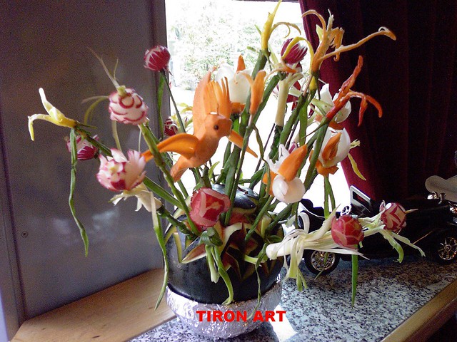 flowers-vegetables arrangement | Flickr - Photo Sharing!