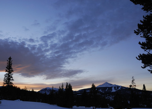 winter sunset snow mountains gallatin