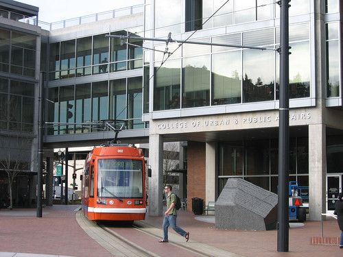 Streetcar at Portland State University