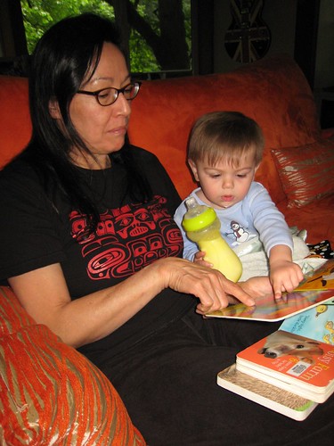 grandmother, grandson, reading, pointing, b… IMG_3080