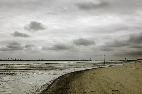 beach water weather clouds river germany landscape europe alone cloudy empty weser lonesome