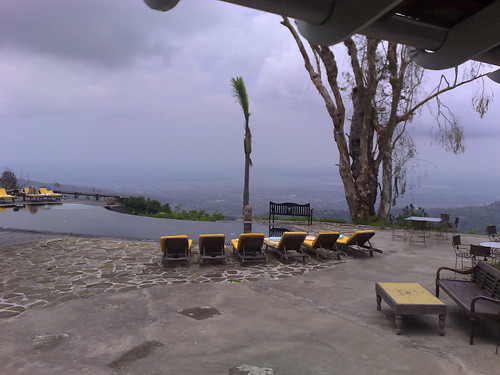 holiday storm rooftop pool rain view great kingston jamaica