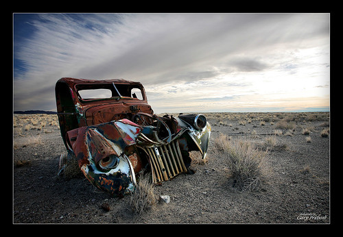 chevrolet abandoned truck rust bravo desert nevada wideangle canon5d wreck desolate tonopah 17mm