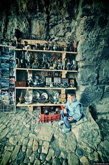 The youngest souvenir vendor at Berat castle entrance