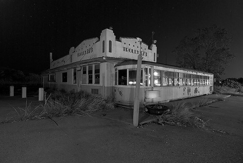 abandoned night texas trolley 373 thurber