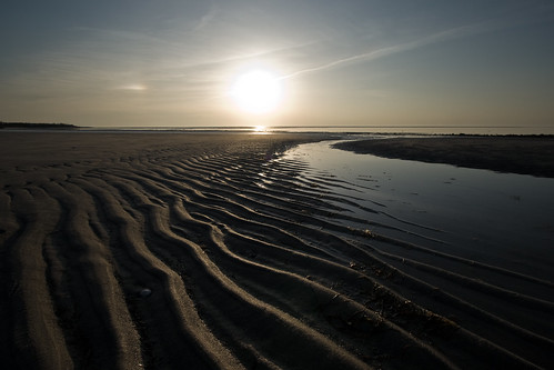 sunset water coast sand lowtide