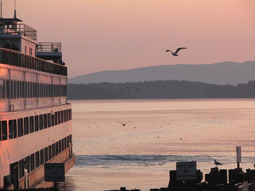 ferry sunrise sanjuanislands lopezisland