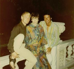 Vera-Ellen with Bill Dennington and friend after a party