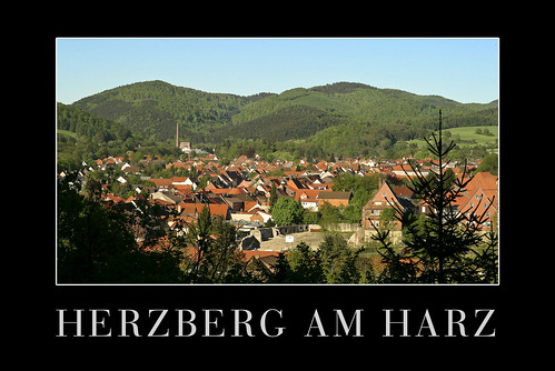 view berge stadt aussicht harz herzberg mittelgebirge