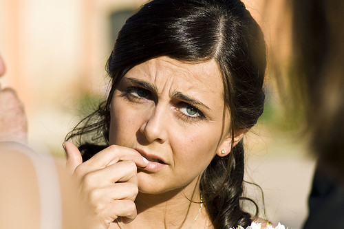 Worried bride