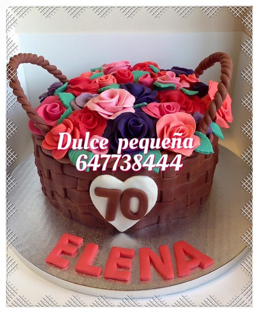 Basket of Flowers Cake by Sonia Garcia of Dulce pequeña