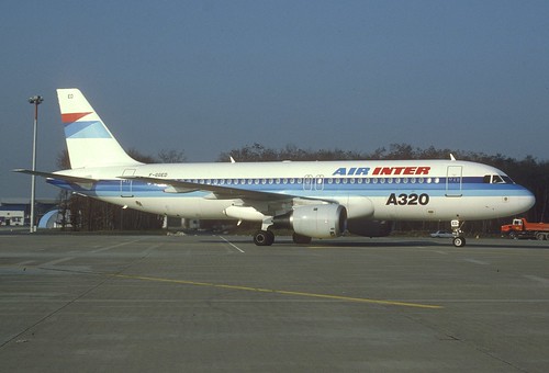 Air Inter Airbus A320-100; F-GGED@BSL, January 1989